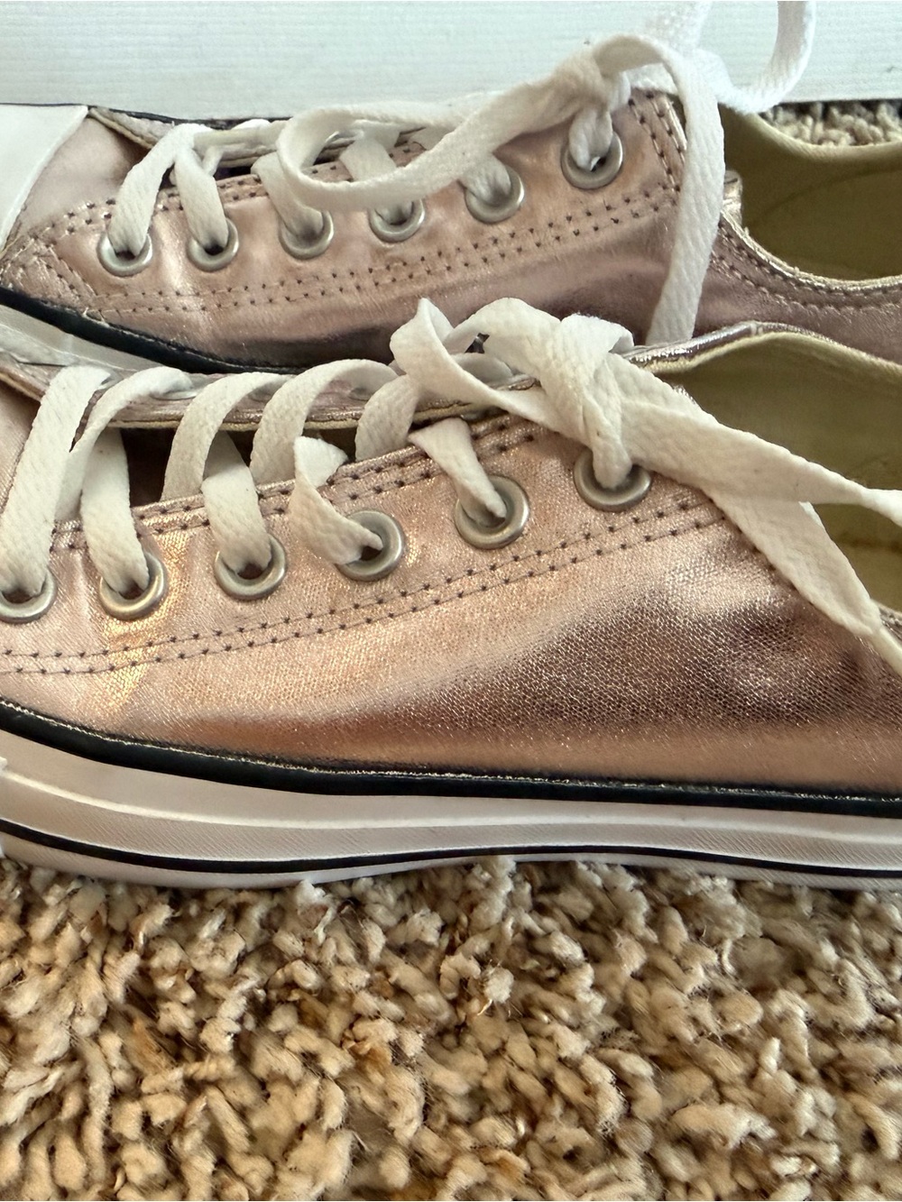 Converse All Star Women’s Metallic Rose Low Top Sneakers-Size 7 - Picture 4 of 8